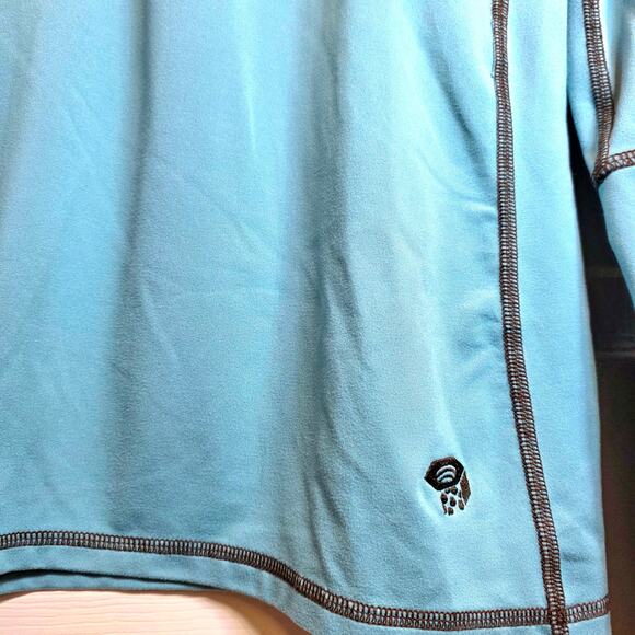 Mountain Hardwear Butter Button Layered Top Long Sleeve Womens Sz XL Teal Green - Picture 7 of 12